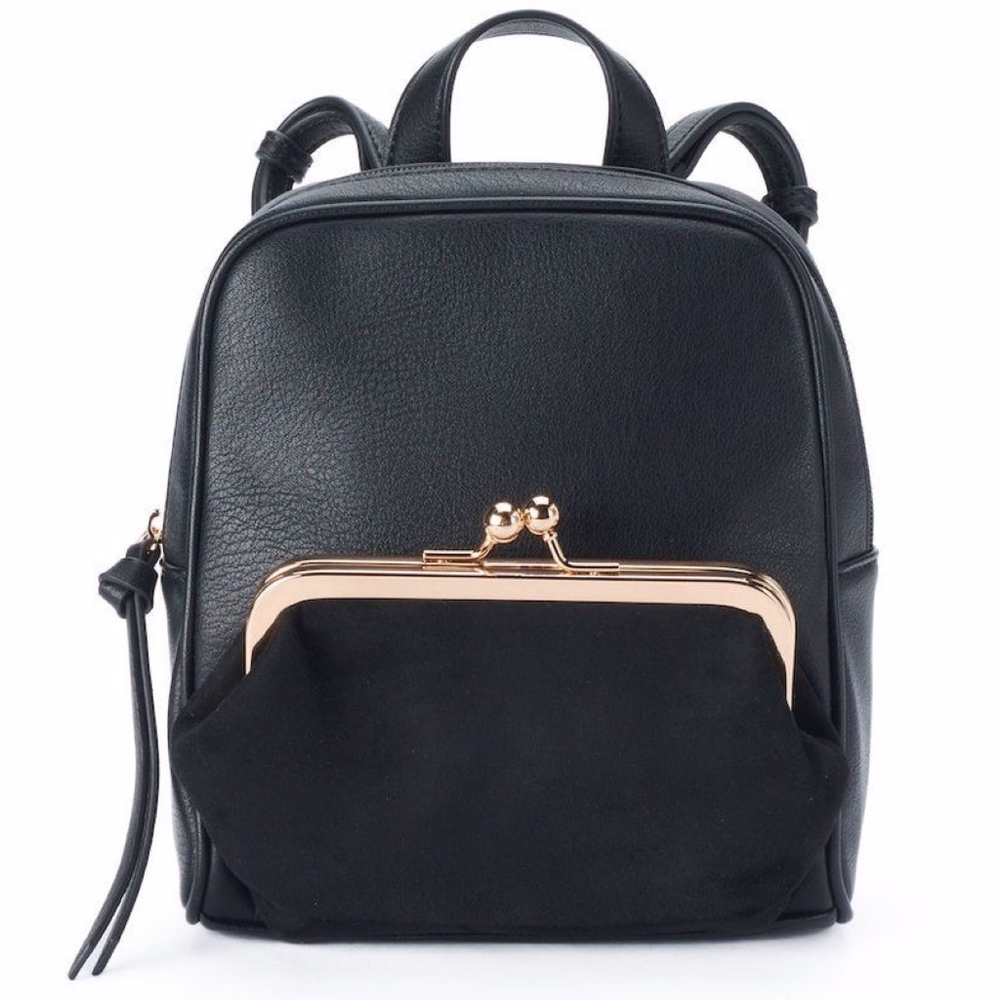 LC LAUREN CONRAD Black Jardin Mini Backpack Bag - Picture 1 of 5